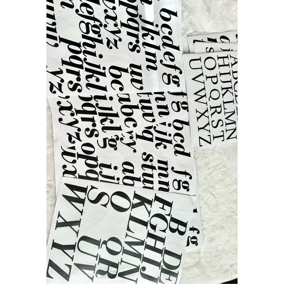 Black letter decal sets - diff fonts and sizes - Picture 5 of 10